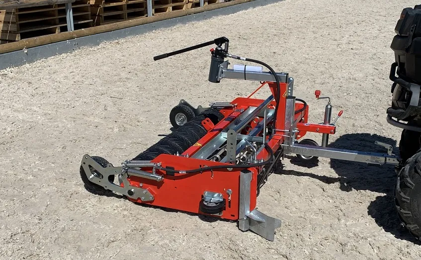 Floor-Care AHK 1,45 m met hydraulische handpomp, schuin van boven